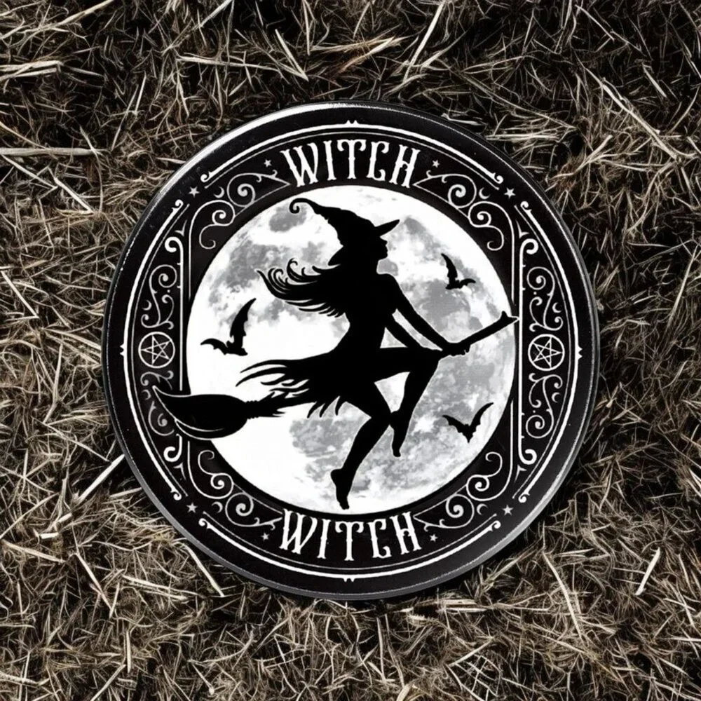 Alchemy Gothic ✦ Witch & Warlock Mug Set ✦ Black Fine Bone China Moon & Bat NWT